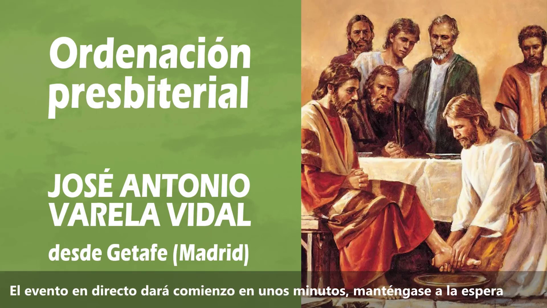 Portada streaming ordenación presbiteral iglesia Cerro de los Ángeles Getafe