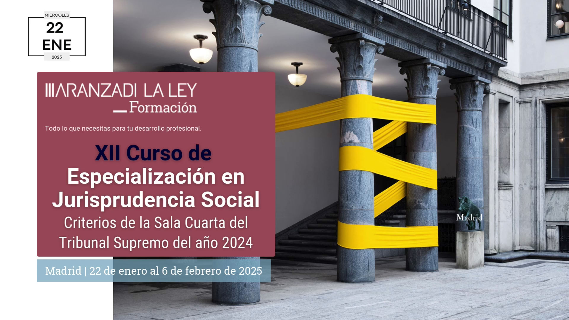 Lee más sobre el artículo Transmisión XII Curso de Especialiación Jurisprudencia Social